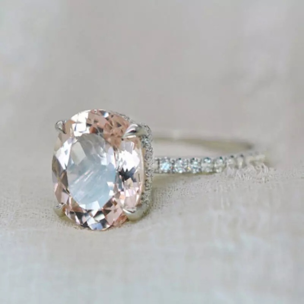 Champagne  Zircon Ring 2 PCS/Set Size 6-10 - Picture 5 of 5